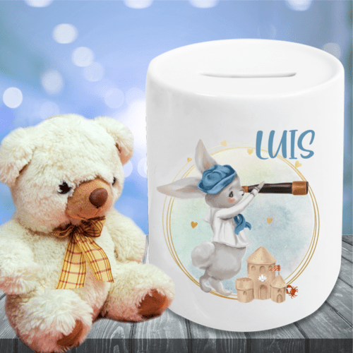 Spardose für Kinder mit Namen Abenteurer