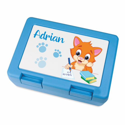 Brotdose für Jungen mit Deinem Wunschnamen- Katze