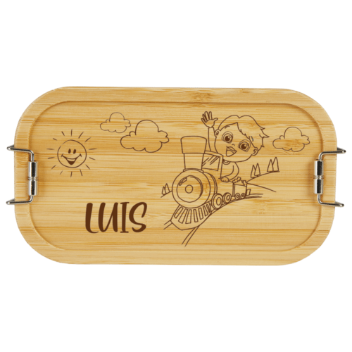 Brotdose bambus Eisenbahn