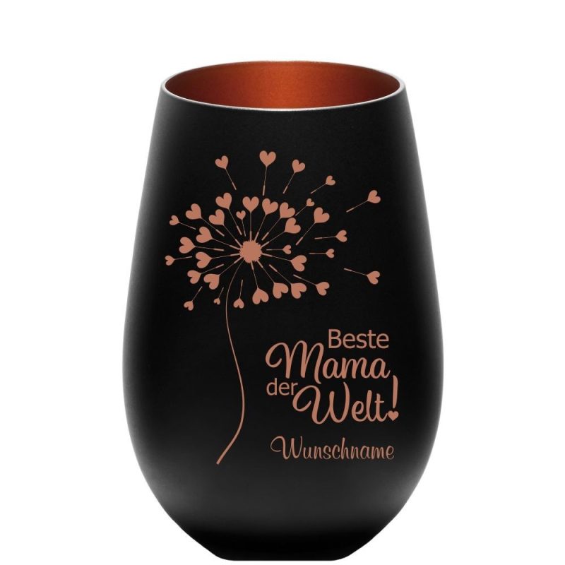 Bild von   windlicht schwarz mit gravur bjpg | fotogeschenkideende 🎀 Geschenke mit eigenem Foto Motiv o Text
