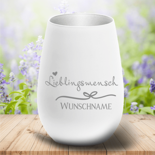personalisiertes Windlicht Lieblingsmensch mit Wunschnamen