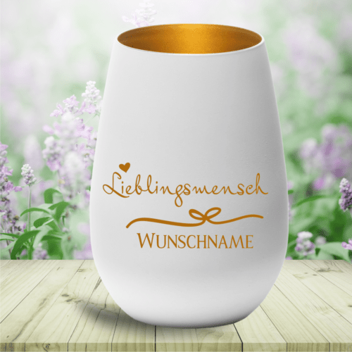 personalisiertes Windlicht Lieblingsmensch mit Wunschnamen