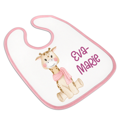 Baby-Lätzchen mit Namen Giraffe