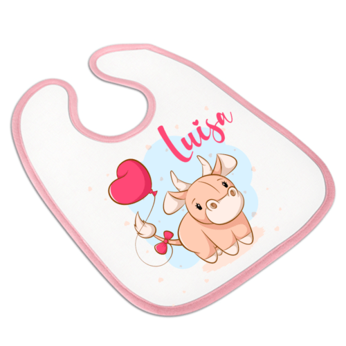 Baby-Lätzchen mit Namen Kuh