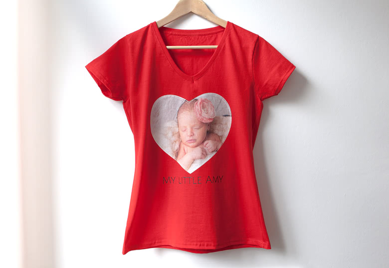Bild von   frauen t shirt rot xljpg | fotogeschenkideende 🎀 Geschenke mit eigenem Foto Motiv o Text