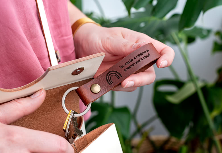 Bild von   leder schluesselanhaengerjpg | fotogeschenkideende 🎀 Geschenke mit eigenem Foto Motiv o Text