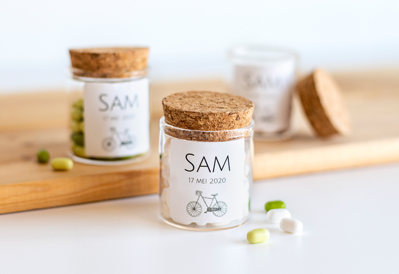 Bild von   set glaeser mit korkdeckel quajpg | fotogeschenkideende 🎀 Geschenke mit eigenem Foto Motiv o Text