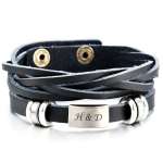Bild von   leder armband mit metall gravujpg | fotogeschenkideende 🎀 Geschenke mit eigenem Foto Motiv o Text