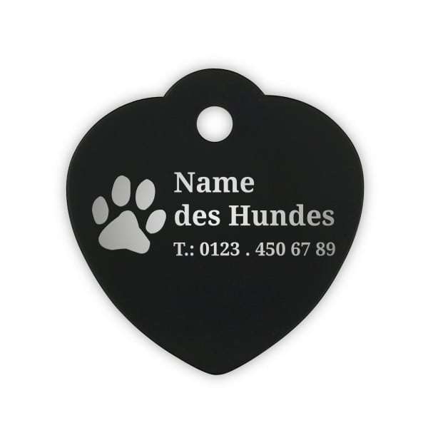 Bild von   hundemarke herz gravurmassjpg | fotogeschenkideende 🎀 Geschenke mit eigenem Foto Motiv o Text