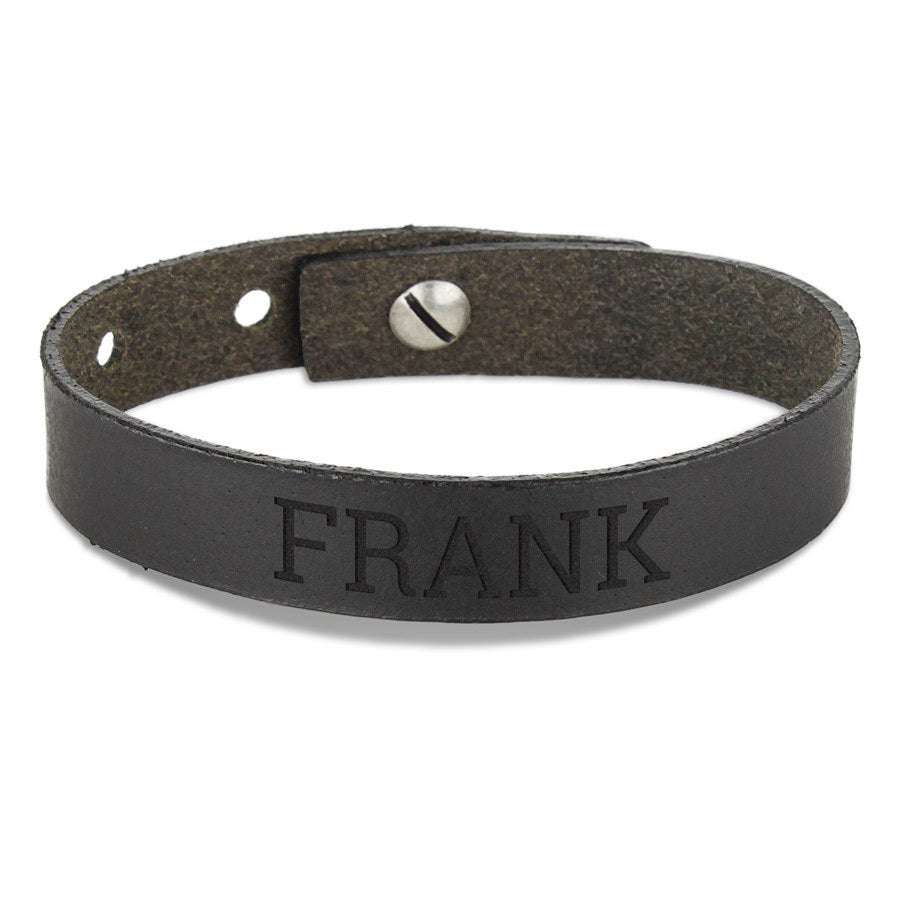 Bild von   lederarmband herren schwarzjpg | fotogeschenkideende 🎀 Geschenke mit eigenem Foto Motiv o Text