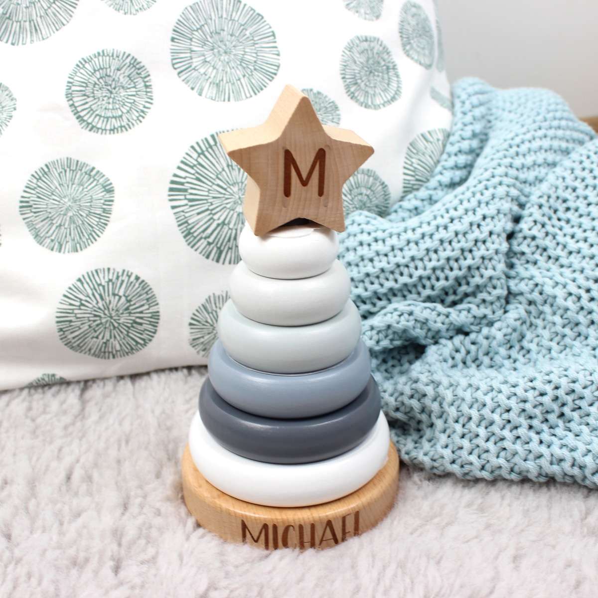 Bild von   holz stapelturm mit personalisjpg | fotogeschenkideende 🎀 Geschenke mit eigenem Foto Motiv o Text