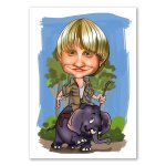 Bild von   erstellung karikatur safari aujpg | fotogeschenkideende 🎀 Geschenke mit eigenem Foto Motiv o Text