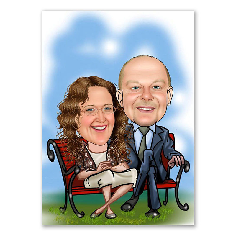 Bild von   erstellung karikatur paar aufjpg | fotogeschenkideende 🎀 Geschenke mit eigenem Foto Motiv o Text
