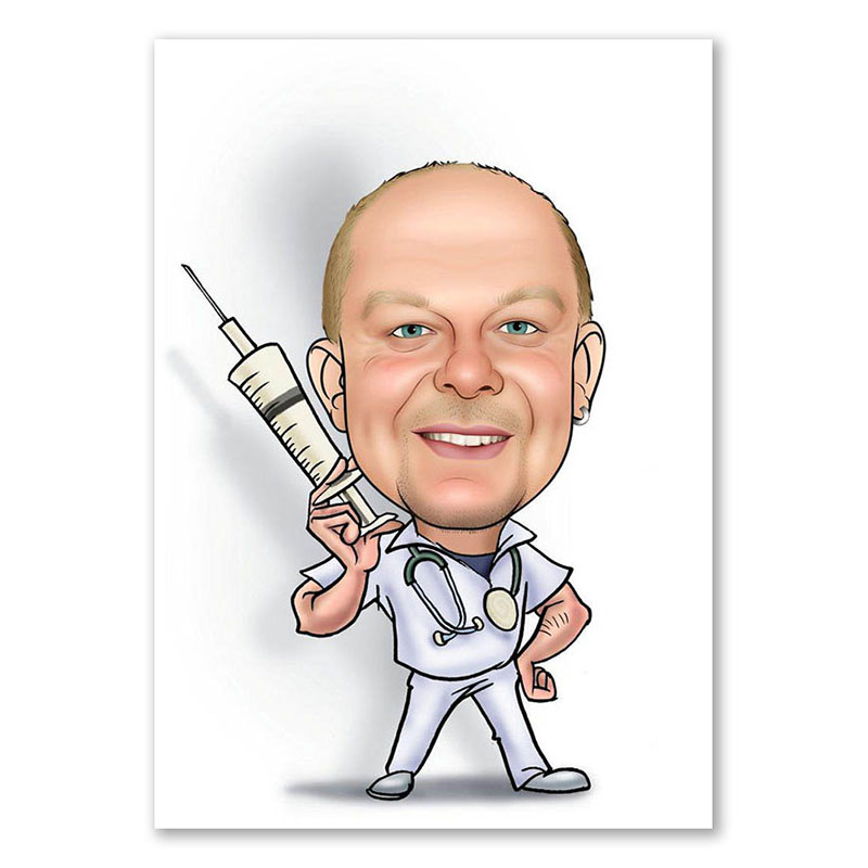 Bild von   erstellung karikatur pflegerjpg | fotogeschenkideende 🎀 Geschenke mit eigenem Foto Motiv o Text