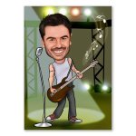 Bild von   erstellung karikatur bassgitarjpg | fotogeschenkideende 🎀 Geschenke mit eigenem Foto Motiv o Text