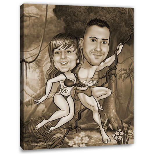 Bild von   erstellung karikatur tarzan unjpg | fotogeschenkideende 🎀 Geschenke mit eigenem Foto Motiv o Text