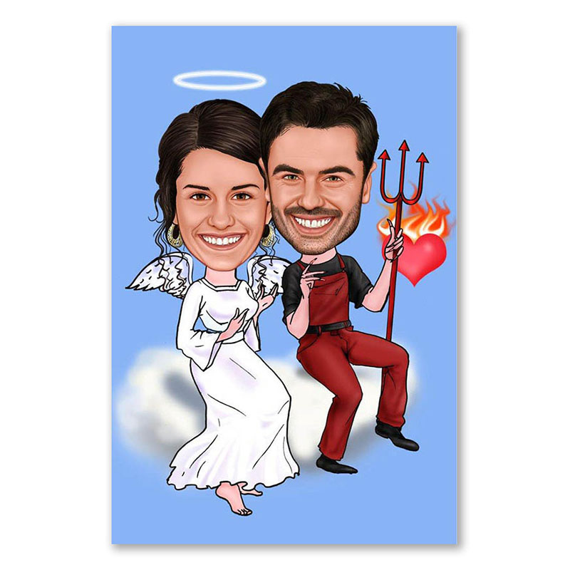 Bild von   erstellung karikatur engel undjpg | fotogeschenkideende 🎀 Geschenke mit eigenem Foto Motiv o Text