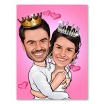 Bild von   erstellung karikatur knigspaarjpg | fotogeschenkideende 🎀 Geschenke mit eigenem Foto Motiv o Text