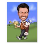 Bild von   erstellung karikatur golfer sijpg | fotogeschenkideende 🎀 Geschenke mit eigenem Foto Motiv o Text