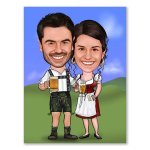 Bild von   erstellung karikatur wiesn paajpg | fotogeschenkideende 🎀 Geschenke mit eigenem Foto Motiv o Text