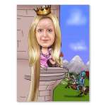 Bild von   erstellung karikatur rapunzeljpg | fotogeschenkideende 🎀 Geschenke mit eigenem Foto Motiv o Text