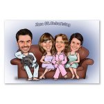 Bild von   erstellung karikatur family anjpg | fotogeschenkideende 🎀 Geschenke mit eigenem Foto Motiv o Text
