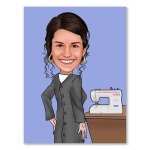 Bild von   erstellung karikatur nhmaschinjpg | fotogeschenkideende 🎀 Geschenke mit eigenem Foto Motiv o Text