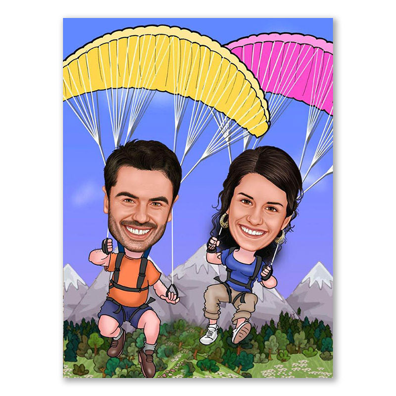 Bild von   erstellung karikatur gleitschijpg | fotogeschenkideende 🎀 Geschenke mit eigenem Foto Motiv o Text