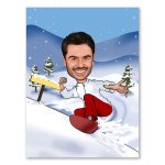 Bild von   erstellung karikatur snowboardjpg | fotogeschenkideende 🎀 Geschenke mit eigenem Foto Motiv o Text