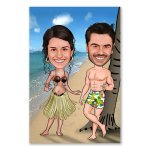 Bild von   erstellung karikatur hawaii bejpg | fotogeschenkideende 🎀 Geschenke mit eigenem Foto Motiv o Text