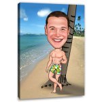 Bild von   erstellung karikatur hawaii bejpg | fotogeschenkideende 🎀 Geschenke mit eigenem Foto Motiv o Text