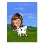 Bild von   erstellung karikatur cow girljpg | fotogeschenkideende 🎀 Geschenke mit eigenem Foto Motiv o Text