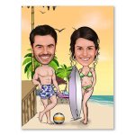 Bild von   erstellung karikatur beach mejpg | fotogeschenkideende 🎀 Geschenke mit eigenem Foto Motiv o Text