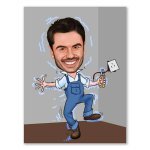 Bild von   erstellung karikatur elektrikejpg | fotogeschenkideende 🎀 Geschenke mit eigenem Foto Motiv o Text