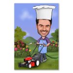 Bild von   erstellung karikatur rasenmherjpg | fotogeschenkideende 🎀 Geschenke mit eigenem Foto Motiv o Text