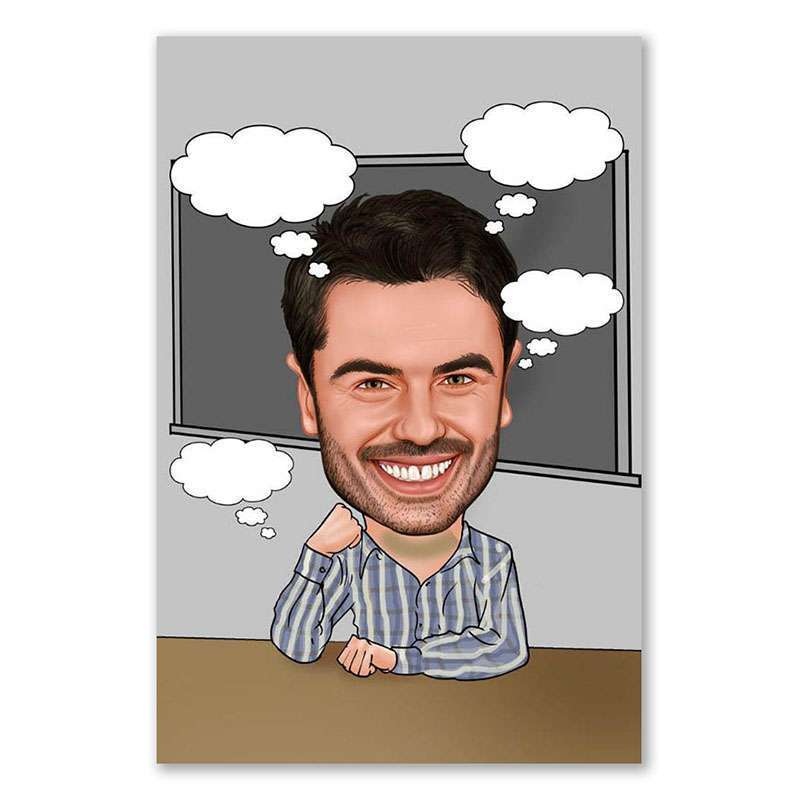 Bild von   erstellung karikatur denker cjpg | fotogeschenkideende 🎀 Geschenke mit eigenem Foto Motiv o Text
