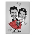 Bild von   erstellung karikatur braut imjpg | fotogeschenkideende 🎀 Geschenke mit eigenem Foto Motiv o Text