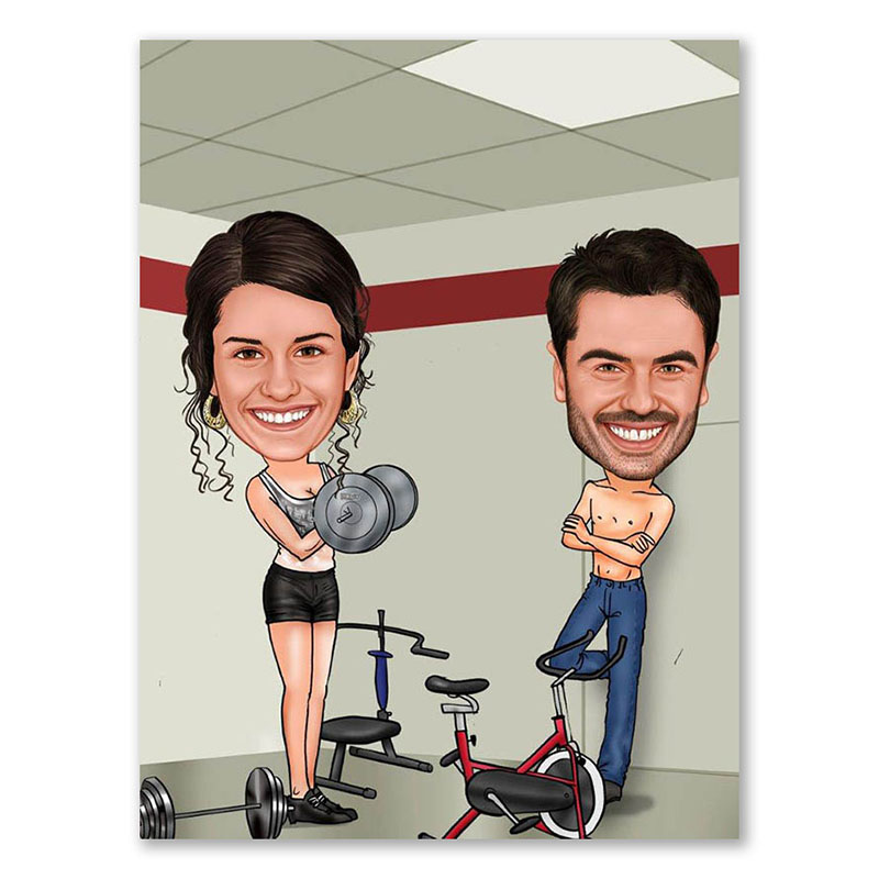 Bild von   erstellung karikatur fitnessstjpg | fotogeschenkideende 🎀 Geschenke mit eigenem Foto Motiv o Text