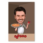 Bild von   erstellung karikatur pizzaservjpg | fotogeschenkideende 🎀 Geschenke mit eigenem Foto Motiv o Text
