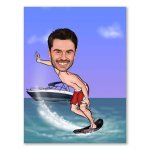 Bild von   erstellung karikatur surfer cjpg | fotogeschenkideende 🎀 Geschenke mit eigenem Foto Motiv o Text