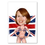 Bild von   erstellung karikatur sexy britjpg | fotogeschenkideende 🎀 Geschenke mit eigenem Foto Motiv o Text