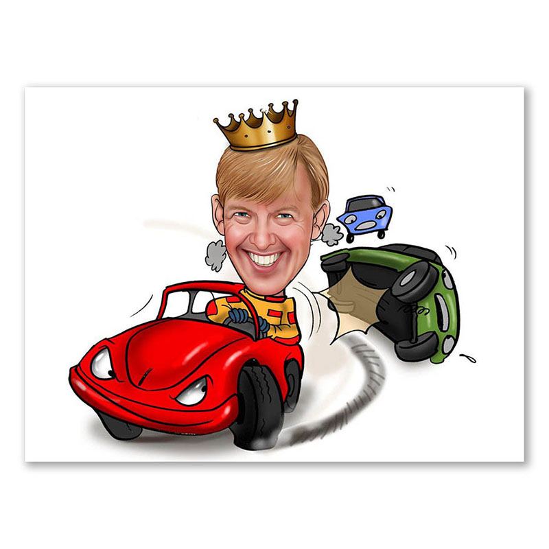 Bild von   erstellung karikatur king drivjpg | fotogeschenkideende 🎀 Geschenke mit eigenem Foto Motiv o Text