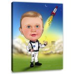 Bild von   erstellung karikatur astronautjpg | fotogeschenkideende 🎀 Geschenke mit eigenem Foto Motiv o Text