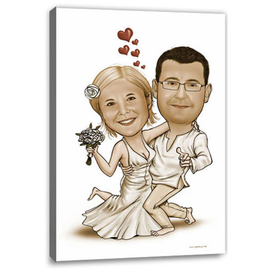 Bild von   erstellung karikatur hochzeitsjpg | fotogeschenkideende 🎀 Geschenke mit eigenem Foto Motiv o Text