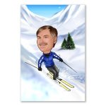 Bild von   erstellung karikatur skifahrerjpg | fotogeschenkideende 🎀 Geschenke mit eigenem Foto Motiv o Text