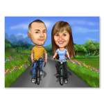 Bild von   erstellung karikatur rad tourjpg | fotogeschenkideende 🎀 Geschenke mit eigenem Foto Motiv o Text