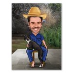 Bild von   erstellung karikatur mit hut ijpg | fotogeschenkideende 🎀 Geschenke mit eigenem Foto Motiv o Text
