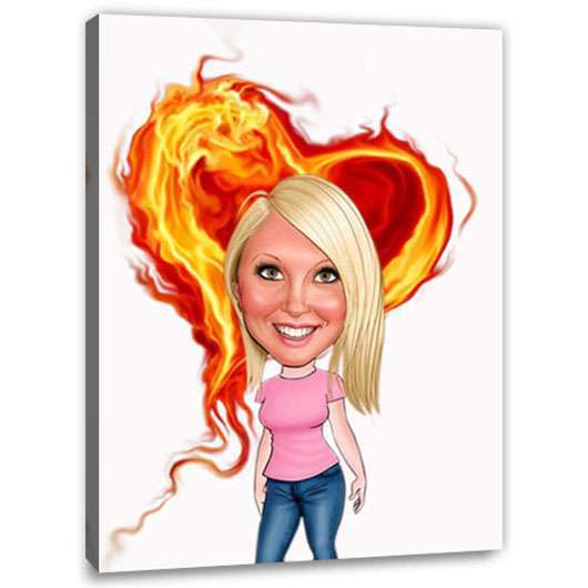 Bild von   erstellung karikatur frau vorjpg | fotogeschenkideende 🎀 Geschenke mit eigenem Foto Motiv o Text