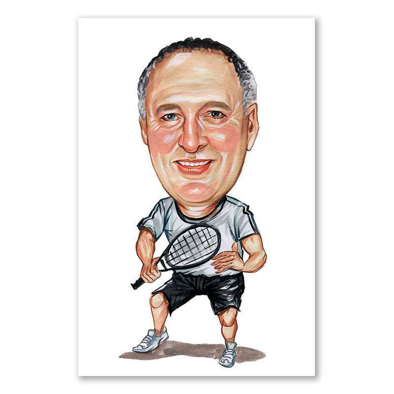Bild von   erstellung karikatur tennisstajpg | fotogeschenkideende 🎀 Geschenke mit eigenem Foto Motiv o Text