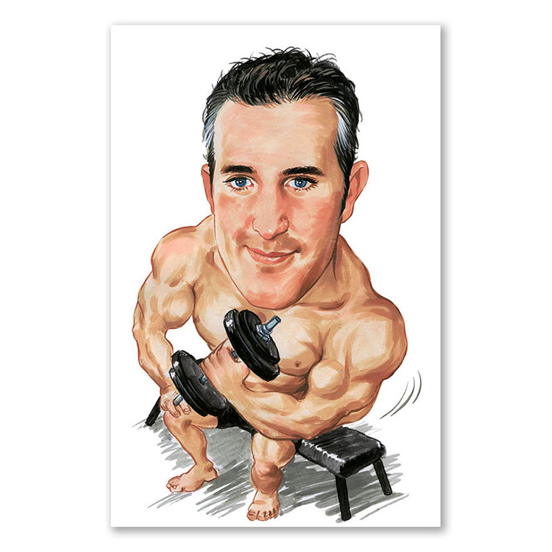 Bild von   erstellung karikatur muskelpacjpg | fotogeschenkideende 🎀 Geschenke mit eigenem Foto Motiv o Text